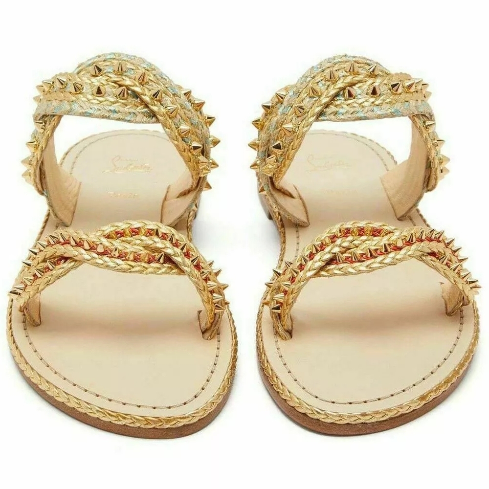 Christian Louboutin Normandie Mules Sandals Studs Slides Shoes Shoe 38